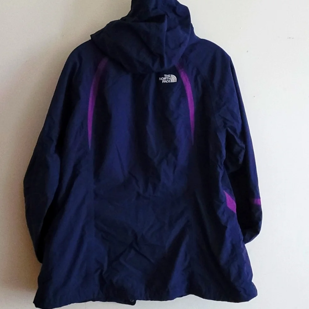 North face blue hooded jacket Sz L - Picture 3 of 8